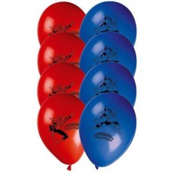 Globos Spiderman latex 8 uds cumpleaños