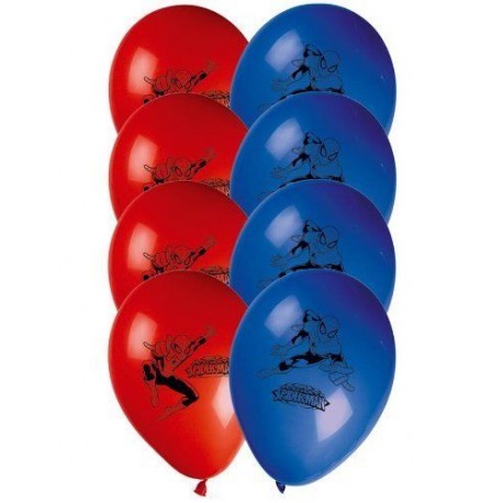 Globos Spiderman latex 8 uds cumpleanos