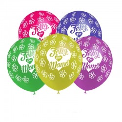 Globos felicidades mama 10 uds 30 cm