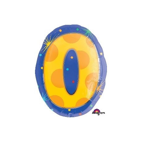 Globo numero 0 de 50 cm para helio o aire
