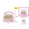 Cajitas rosa lunares 16x16x7,5 cm 2 uds