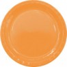 Platos naranjas carton 8 uds 23 cm