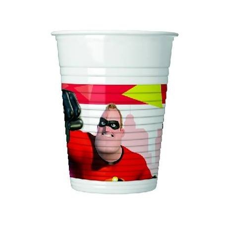 Vasos cumpleanos los increibles 2 8 uds