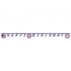 Guirnalda cumpleaños Minnies Mouse unicornio 2 mt