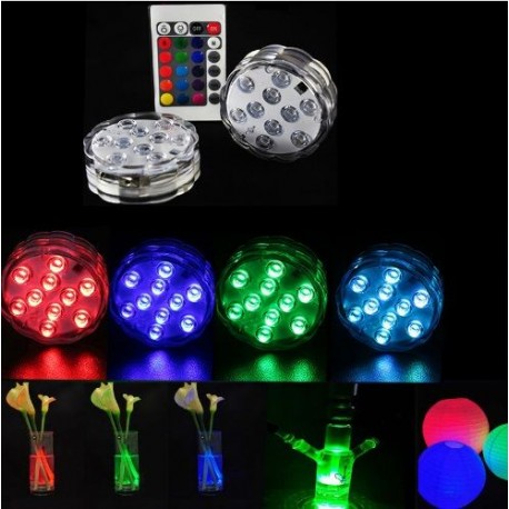 Luz led multicolor rgb con mando para globos 3 pies o r36 sumergible