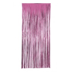 Cortina metalizada rosa 100x240 cm