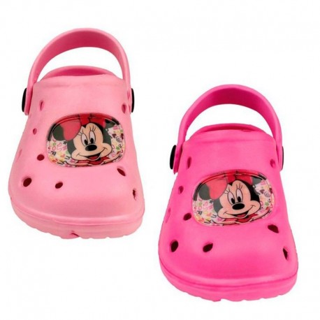 Zuecos playa minnie crock rosa talla 32 33