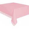Mantel rosa rayas cumpleaños 120x180 cm