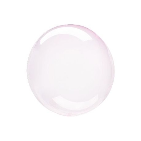 Globo redondo transparente rosa claro
