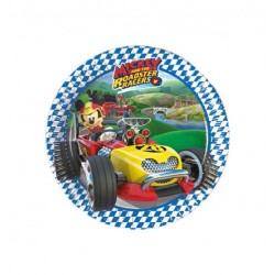 Platos mickey superpilotos 18 cm 8 uds