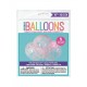 Globos transparentes con confeti rosa 5 uds 40 cm
