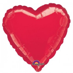 Globo corazon rojo san valentin 43 cm helio o aire