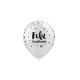 Globos Feliz cumpleaños plata 8 uds 30 cm