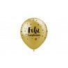 Globos Feliz cumpleaños oro 8 uds 30 cm