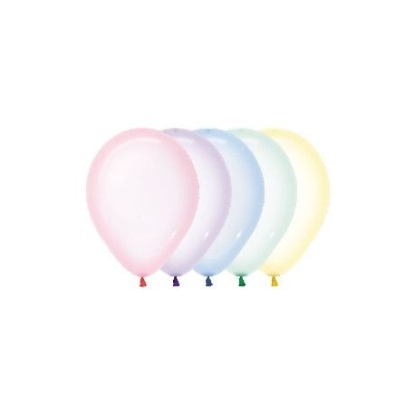 Globos cristal pastel colores 50 uds 30 cm