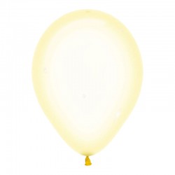 Globos cristal pastel amarillo 50 uds 30 cm