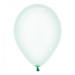Globos cristal pastel verde 50 uds 30 cm