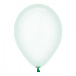 Globos cristal pastel verde 50 uds 30 cm