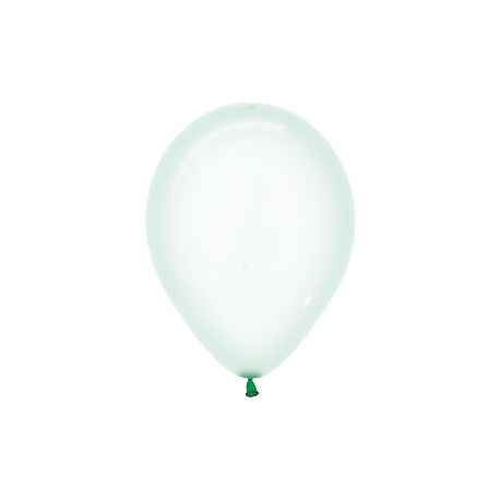 Globos cristal pastel verde 50 uds 30 cm