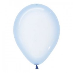 Globos cristal pastel azul 50 uds 30 cm