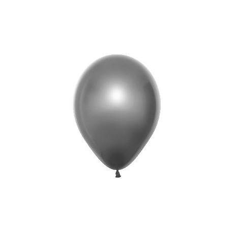 Globos Duo plata cristal solido 25 uds 30 cm