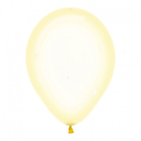 Globos cristal pastel amrillo 100 uds 125 cm