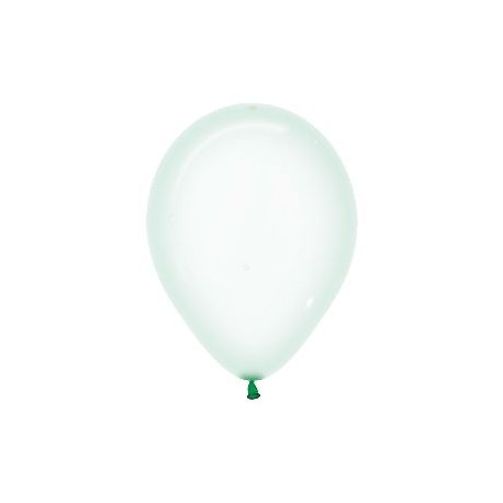 Globos cristal pastel verde 100 uds 125 cm
