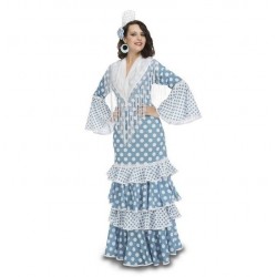 Disfraz flamenca del guadalquivir azul talla S mujer
