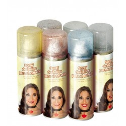 Spray glitter para pelo cabello 125 ml color azul