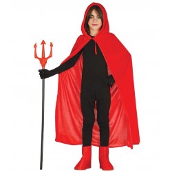 Capa roja con capucha infantil 100 cm