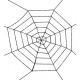 Tela de araña negra 100 cm telaraña halloween