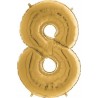 Globo numero 8 oro 66 cm