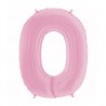 Globo numero 0 rosa pastel 66 cm