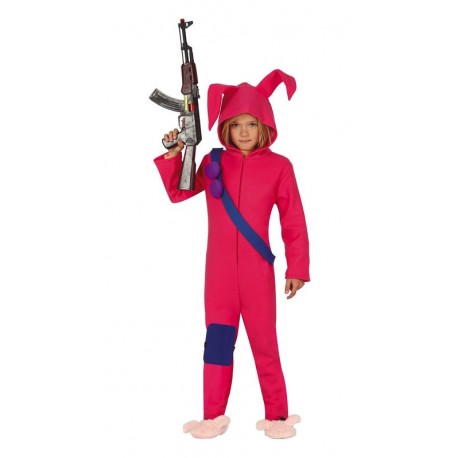 Disfraz conejo rosa asaltante Fornite 7 9 anos