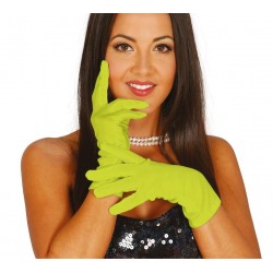 Guantes verde lima cortos 20 cm