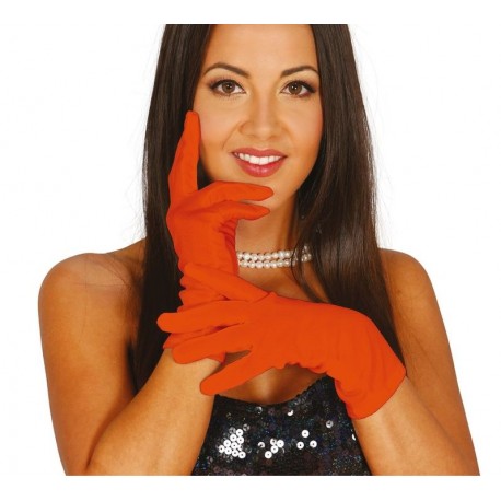 Guantes naranja cortos 20 cm