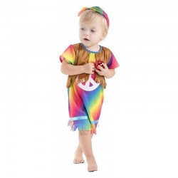 Disfraz hippie chica para bebe 1 2 anos