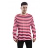 Camiseta wally rayas rojas y blancas talla L adulto