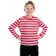 Camiseta wally rayas rojas y blancas infantil 3 6 anos