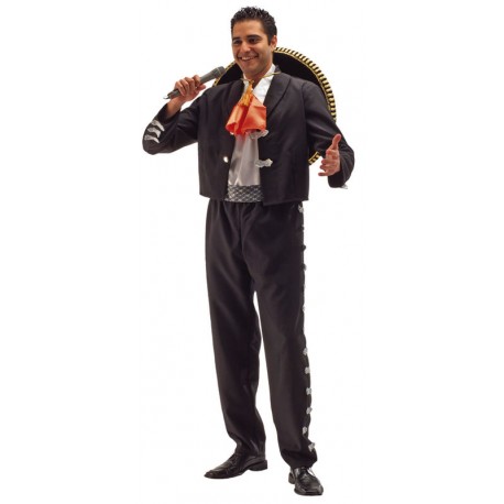 Disfraz mejicano mariachi negro talla ML