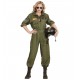 Disfraz piloto de jet de combate para mujer talla S