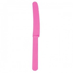 Cuchillo rosa fucsia plastico nina barato 10 unidades