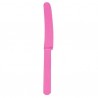 Cuchillo rosa fucsia plastico niña barato 10 unidades