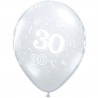 Globo transparente 30 años latex unidad
