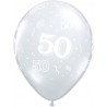 Globo transparente 50 años latex unidad