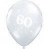 Globo transparente 60 años latex unidad