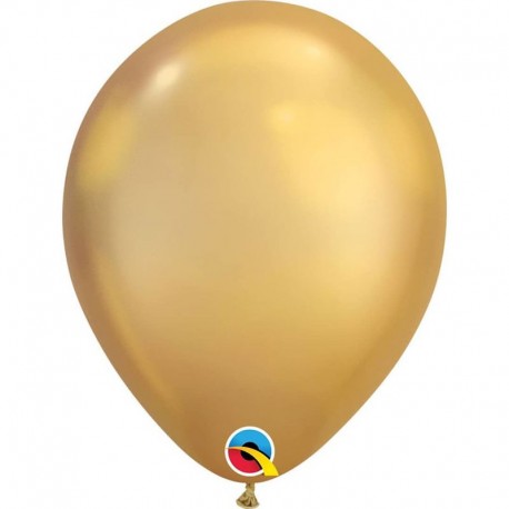 Globo Chrome Qualatex oro 100 uds 7