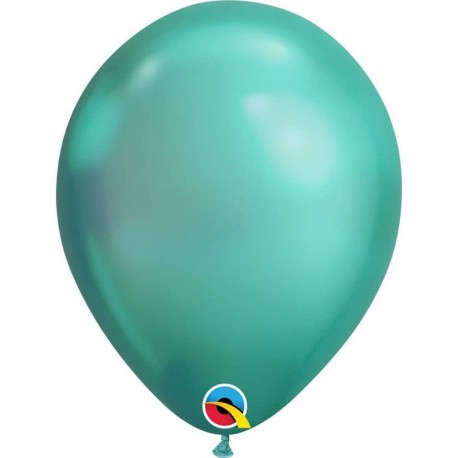 Globo Chrome Qualatex verde 100 uds 7