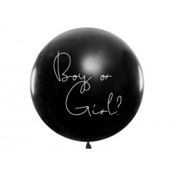 Globo negro revelador del genero bebe niña rosa