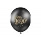 Globos negros feliz 2020 cotillon 6 uds